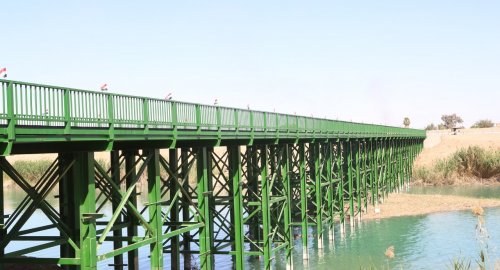 افتتاح مشروع اعادة تأهيل جسر ذراع دجلة الحديدي شمال بغداد