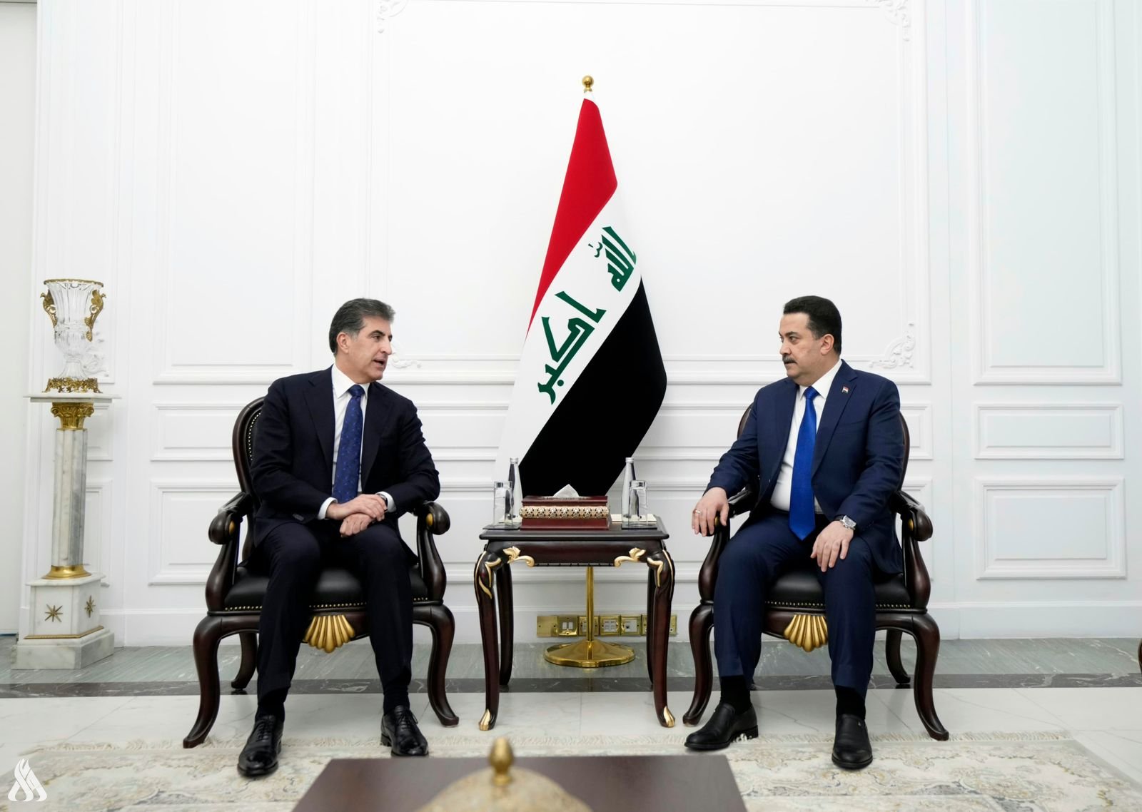 رئيس الوزراء يؤكد ضرورة العمل على تمتين العلاقة بين بغداد وأربيل