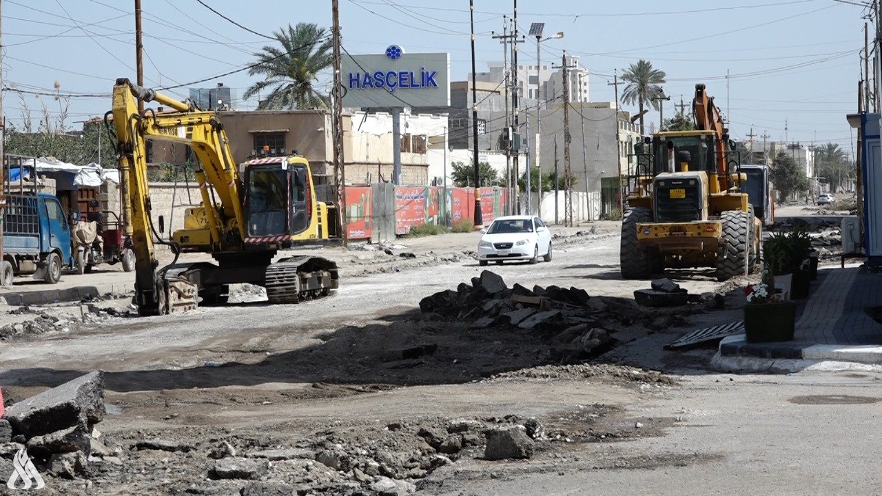 المباشرة بأعمال تأهيل شارع المدينة المنورة في الرمادي